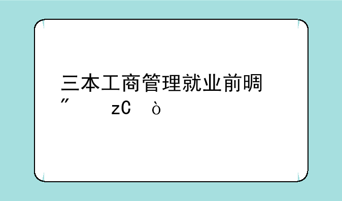 三本工商管理就业前景分析？