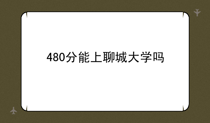 480分能上聊城大学吗