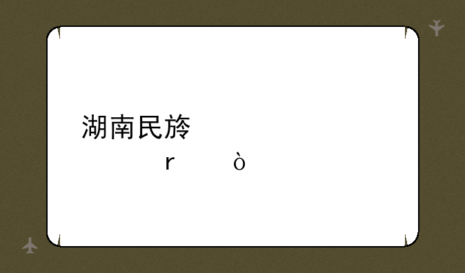 湖南民族大学几本？