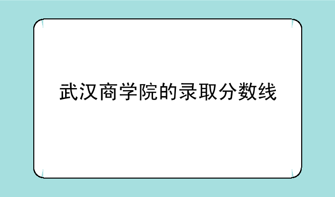 武汉商学院的录取分数线