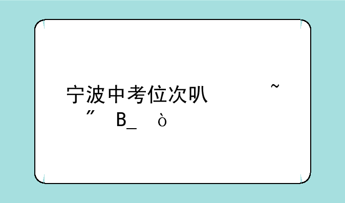 宁波中考位次可以查到吗？