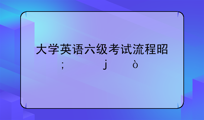 大学英语六级考试流程是怎样的？