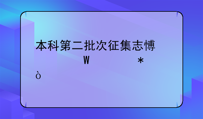 本科第二批次征集志愿如何填报？